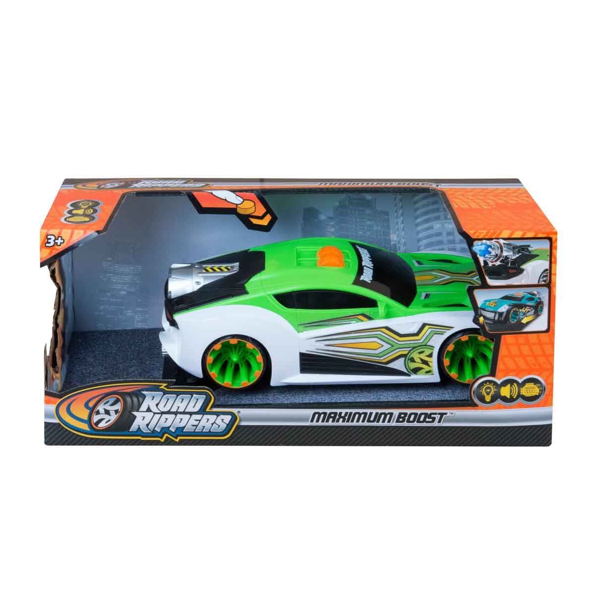 رود ريبرز سيارة ماكسيمم بوست 10 انش بإضاءة وأصوات متنوعة للأولاد، عمر 3-4 سنوات