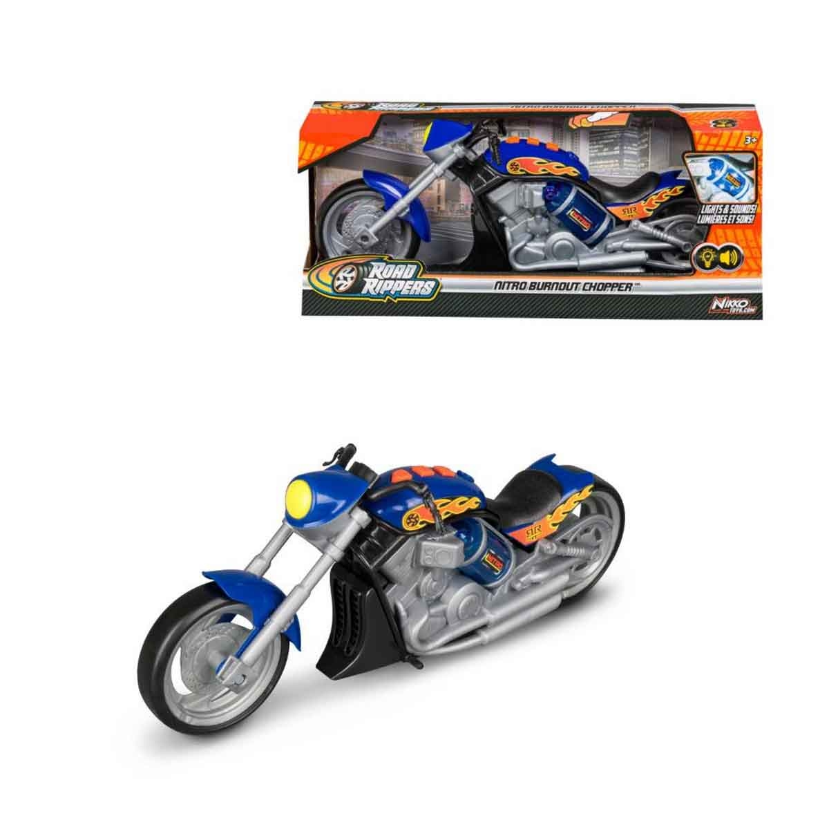 رود ريبرز دراجة نيترو بيرناوت تشوبر بإضاءة وأصوات متنوعة للأولاد، عمر 3-4 سنوات