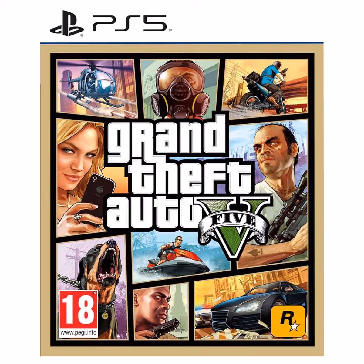 Sony PS5 Blu-Ray Disc (KSA Version) with White Controller + Takken8 + GTA5 + FC26 Bundle