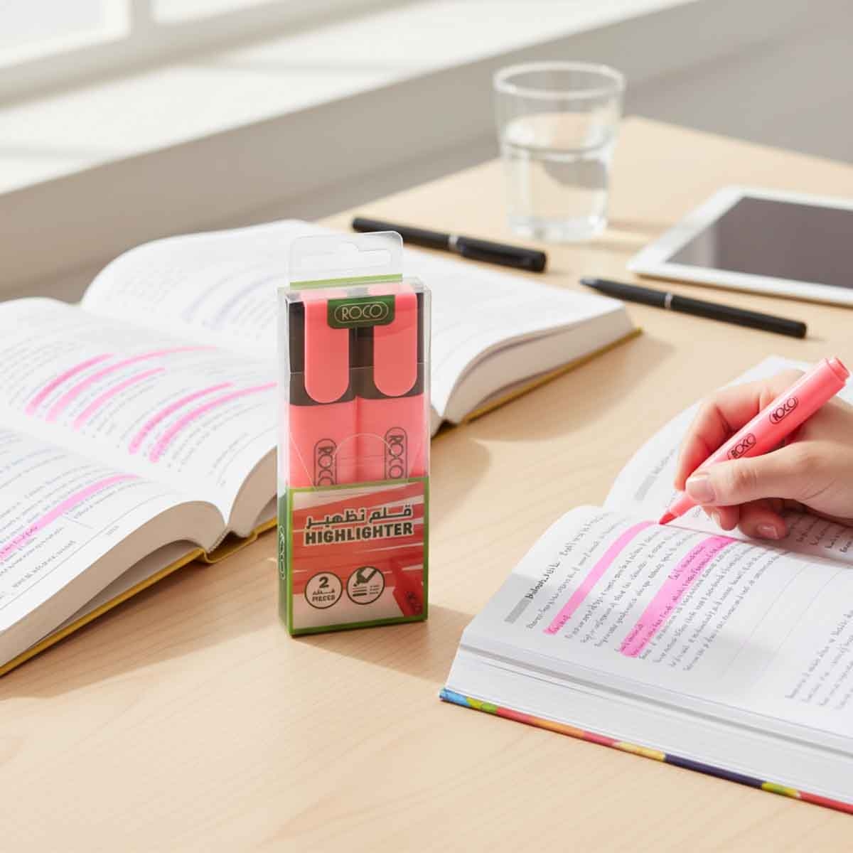 روكو أقلام تمييز أحمر سن مشطوف 1.2–5ملم مجموعة 2 قطعة