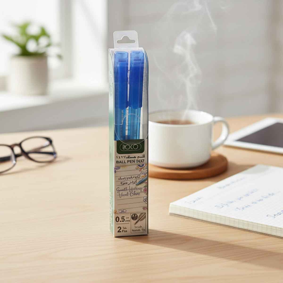 Roco Blue Ink 2-Piece 0.5mm 1427 Dry Ink Ballpoint Pen Set