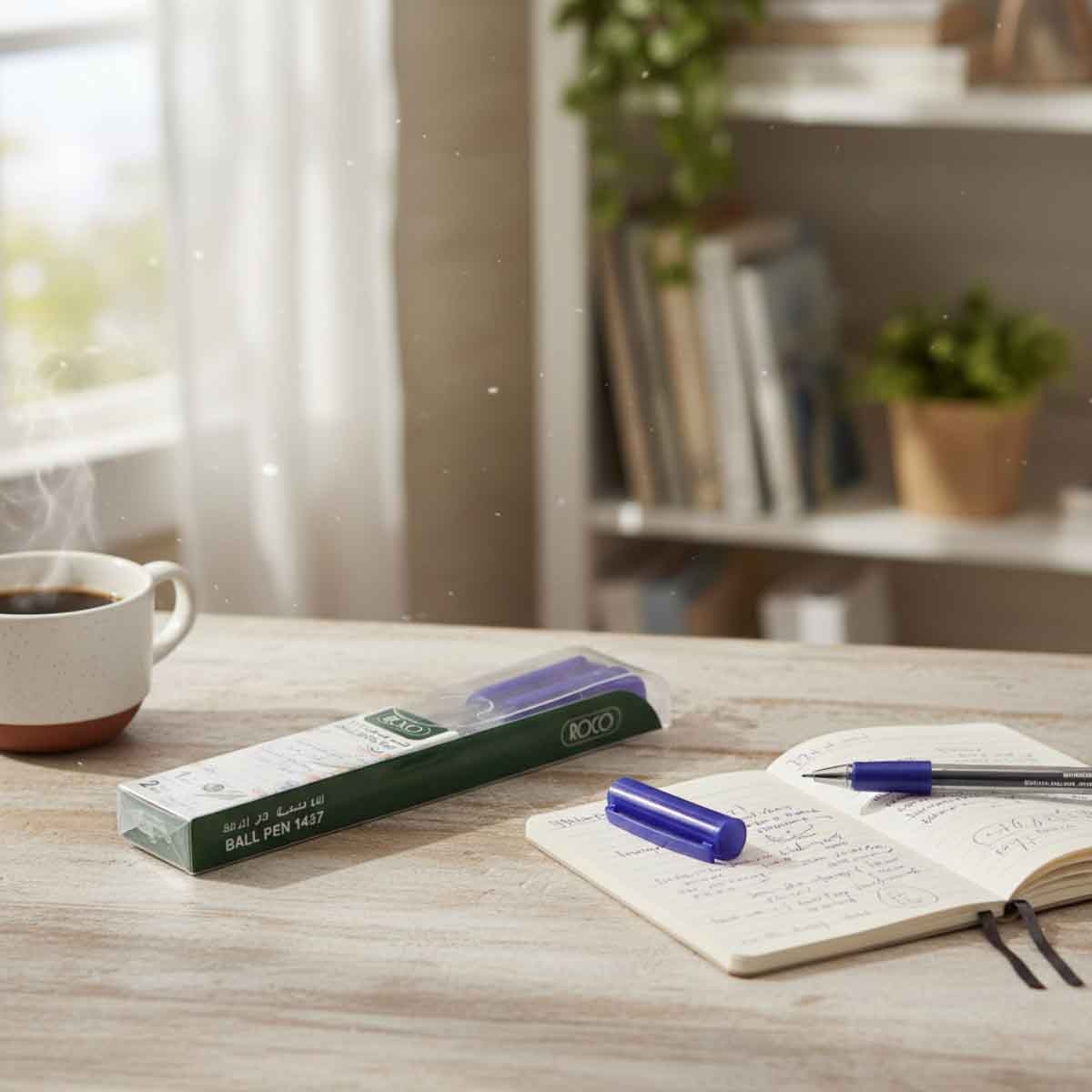 Roco Blue Ink 2-Piece 1mm 1427 Dry Ink Ballpoint Pen Set