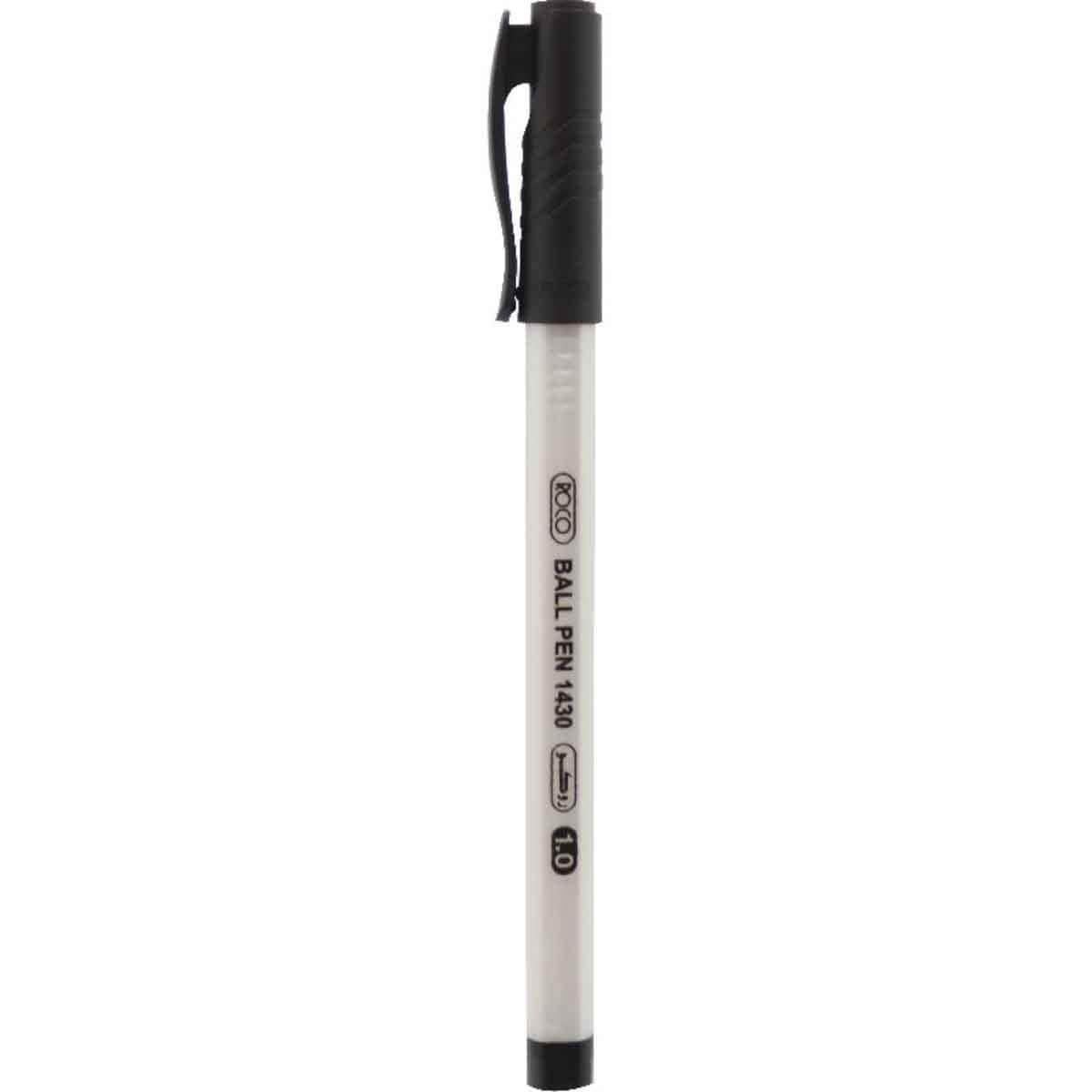 Roco Black Ink 10-Piece 1mm 1430 Dry Ink Ballpoint Pen Set