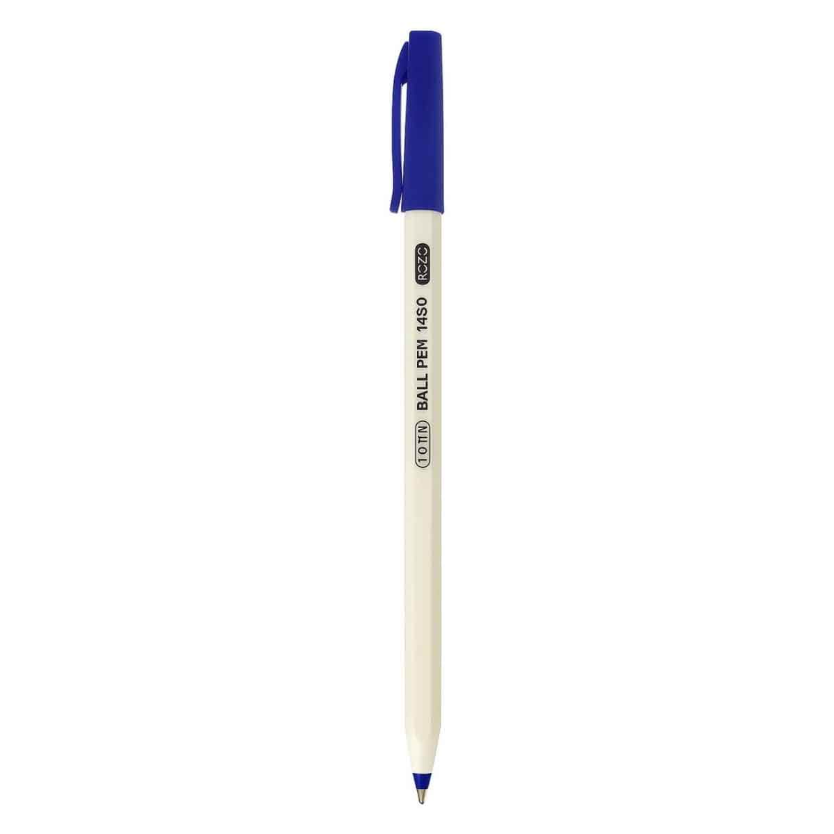 Roco Blue Ink 10-Piece 1mm 1430 Dry Ink Ballpoint Pen Set