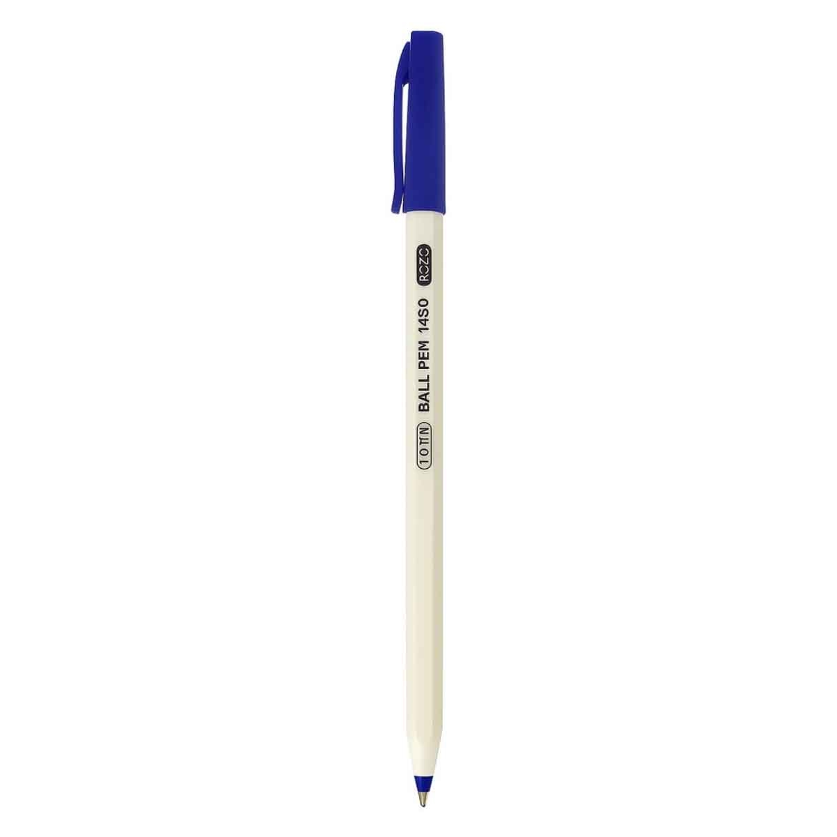 Roco Blue Ink 10-Piece 1mm 1430 Dry Ink Ballpoint Pen Set