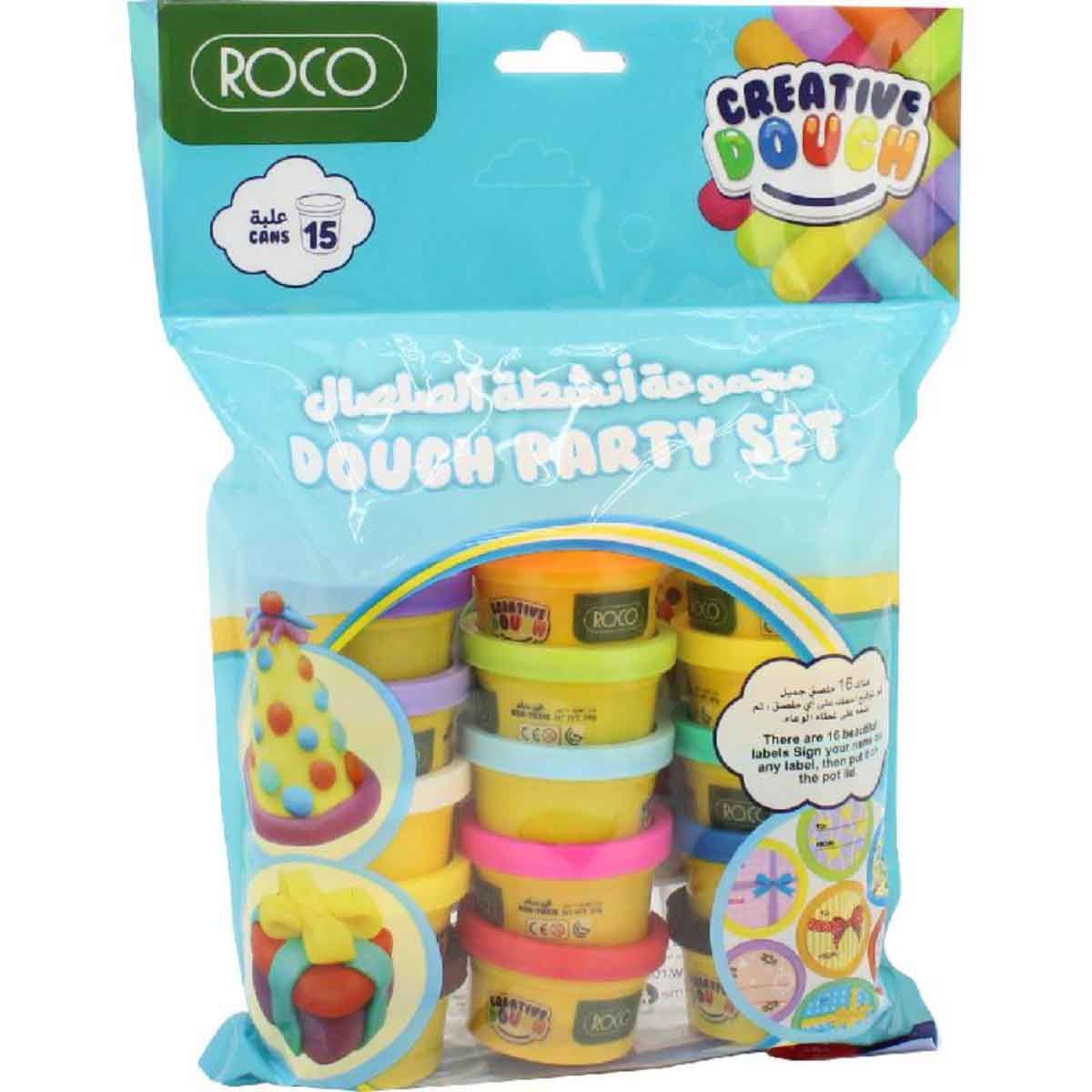 Roco 15-Piece 2oz Party Activity Dough Pack Unisex, 3-4 Years