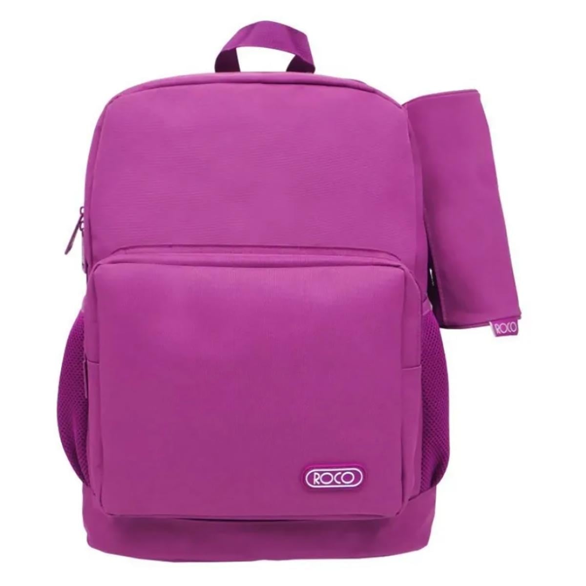 Roco 17" Burgundy Backpack with Pencil Case