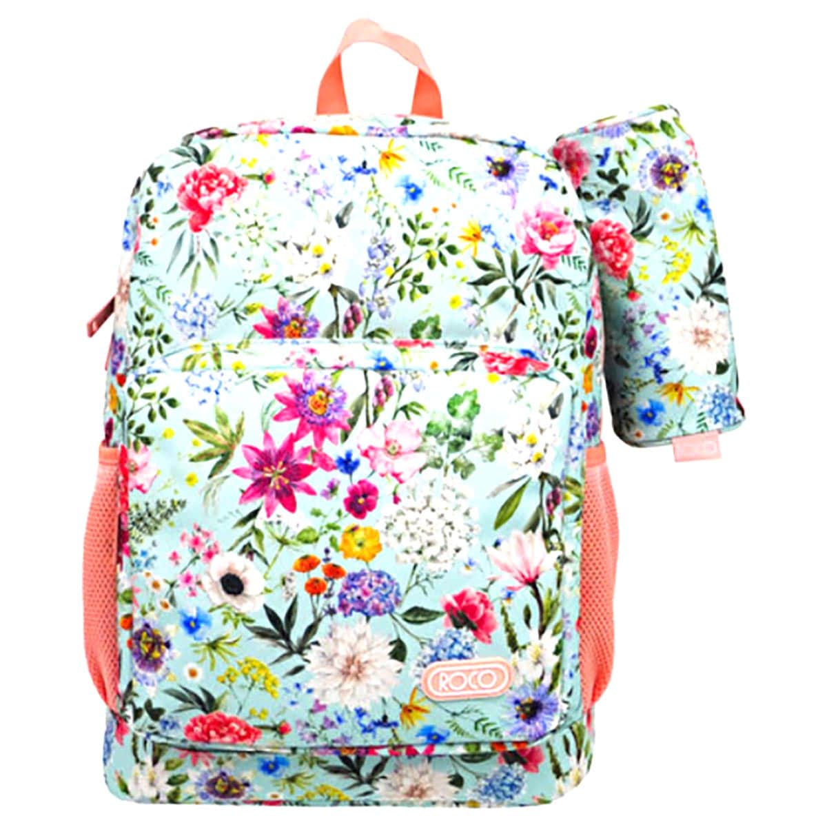 Roco 17" Flower Backpack with Pencil Case