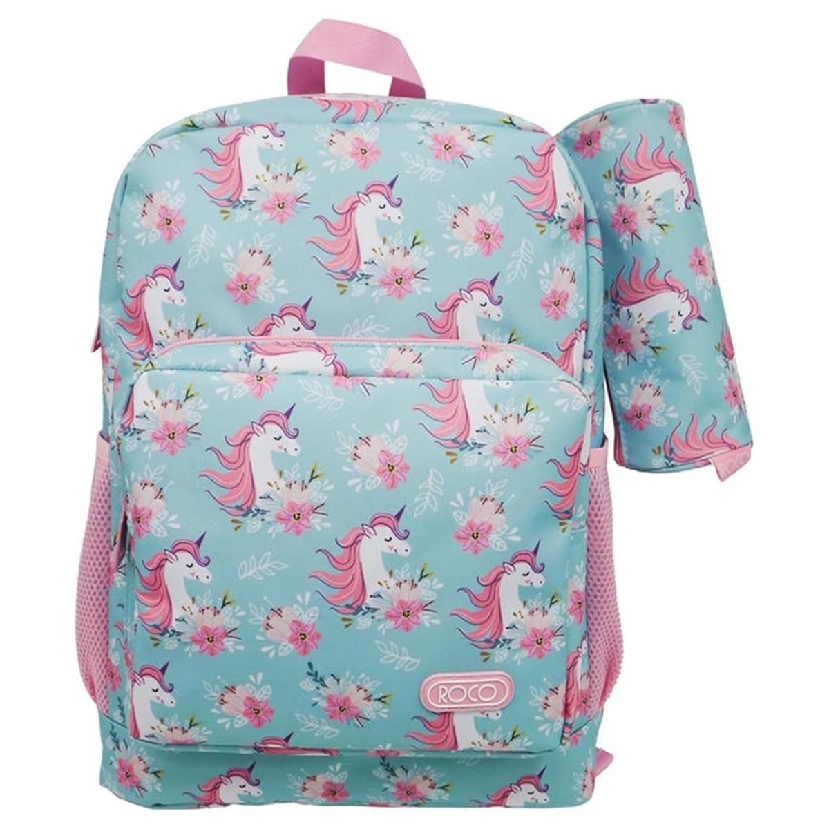 Roco 17" Unicorn Backpack with Pencil Case