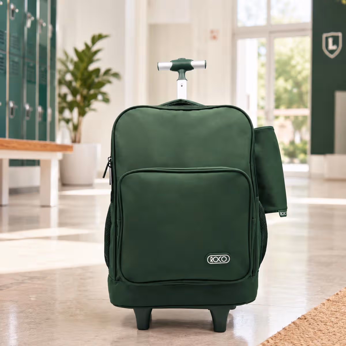 Roco 18" Olive Trolley Bag with Pencil Case