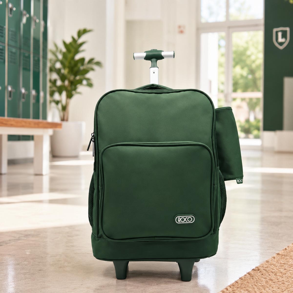 Roco 18" Olive Trolley Bag with Pencil Case