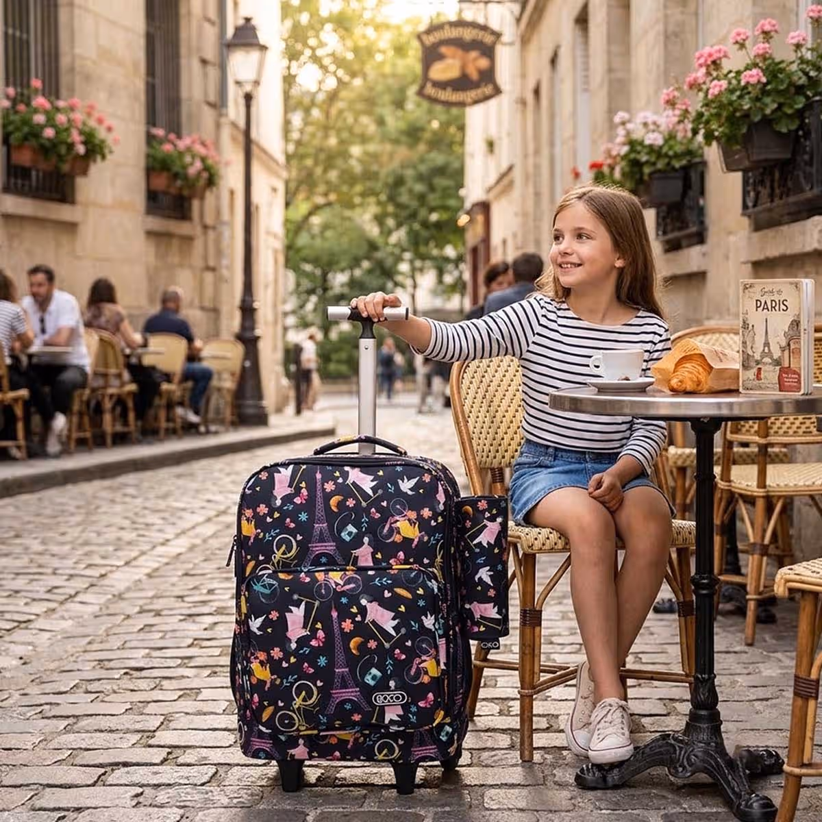 Roco 18" Paris Trolley Bag with Pencil Case