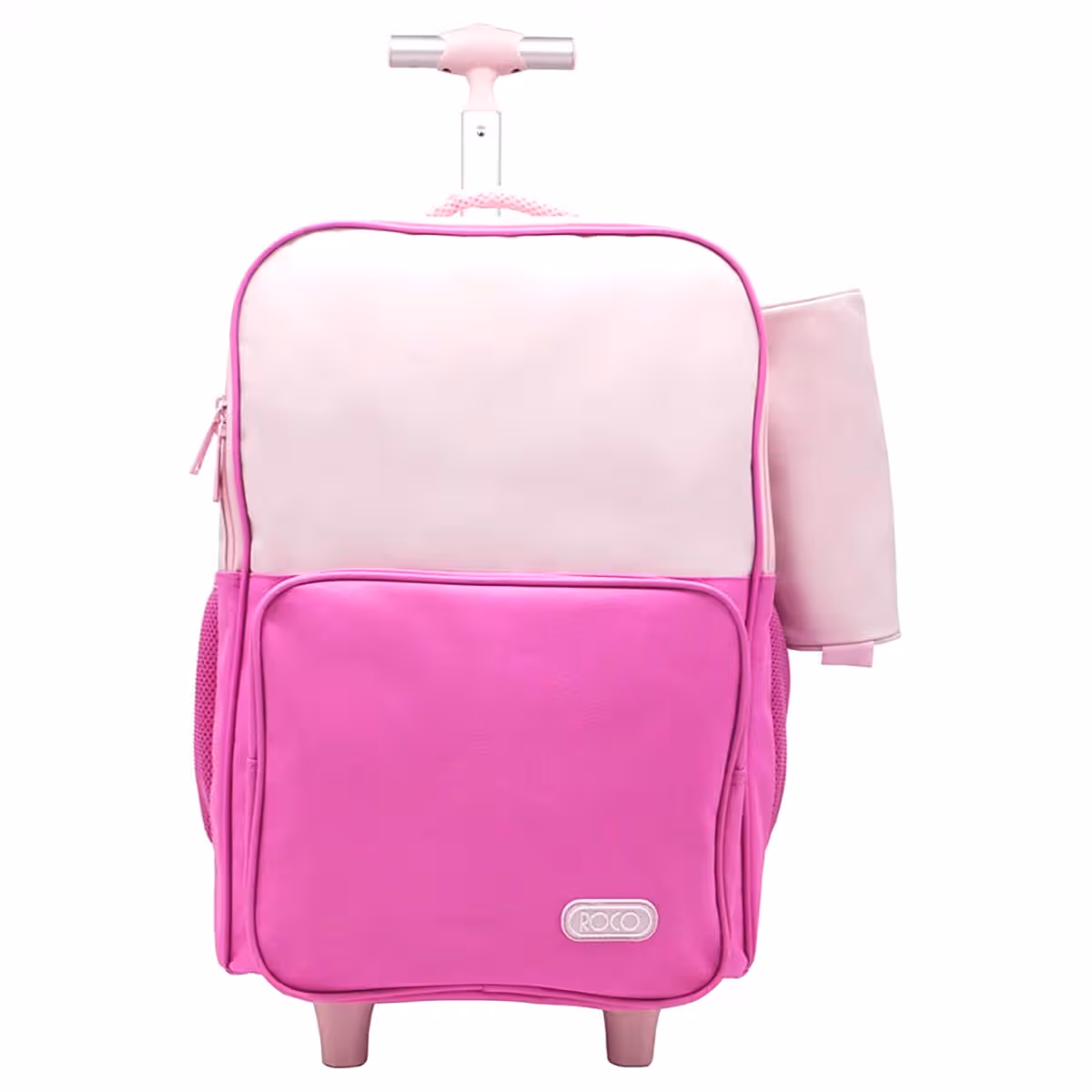 Roco 18" Peach/Pink Trolley Bag with Pencil Case