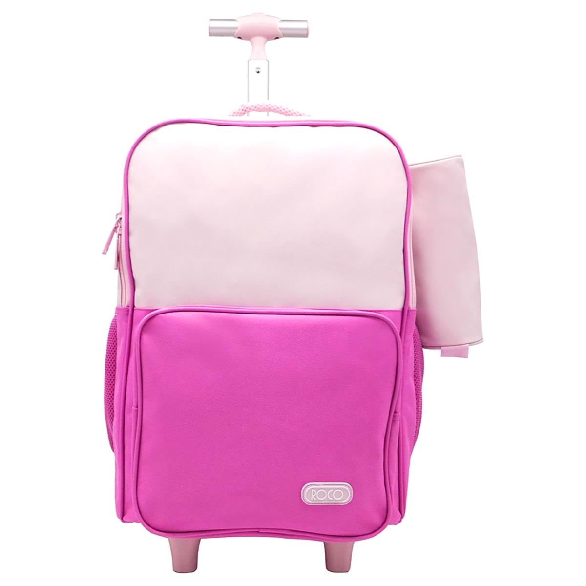 Roco 18" Peach/Pink Trolley Bag with Pencil Case