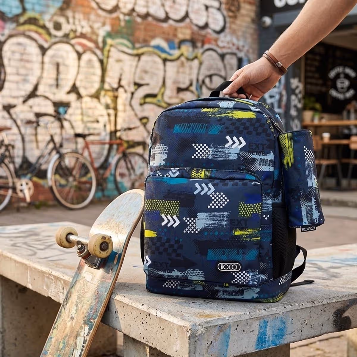 Roco 18" Printed Trolley Bag with Pencil Case