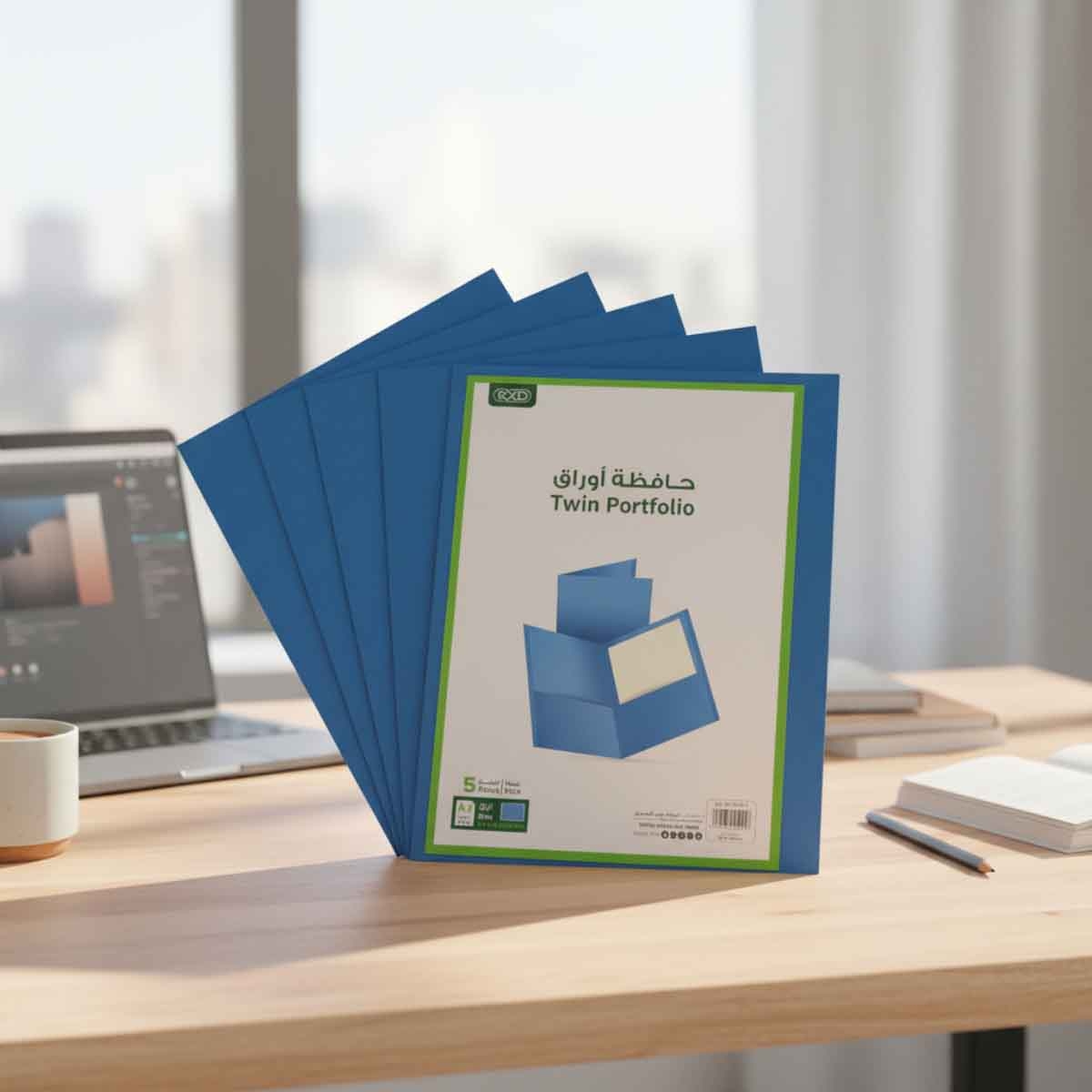 Roco Blue A4 Paper 2-Pocket Report Cover