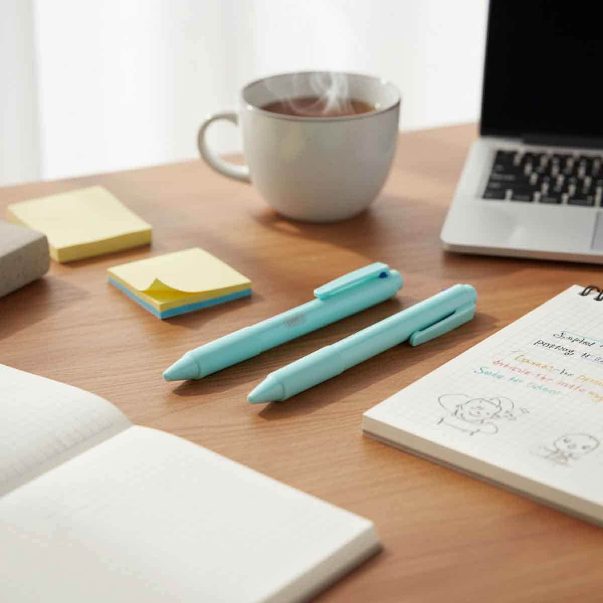Roco 2-Piece 1mm 3-in-1 Multi-Function Ballpoint Pen Set