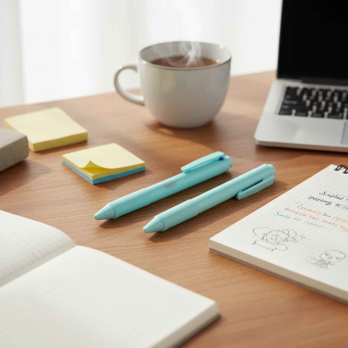 روكو أقلام حبر جاف متعددة الوظائف 3 في 1 1ملم مجموعة 2 قطعة