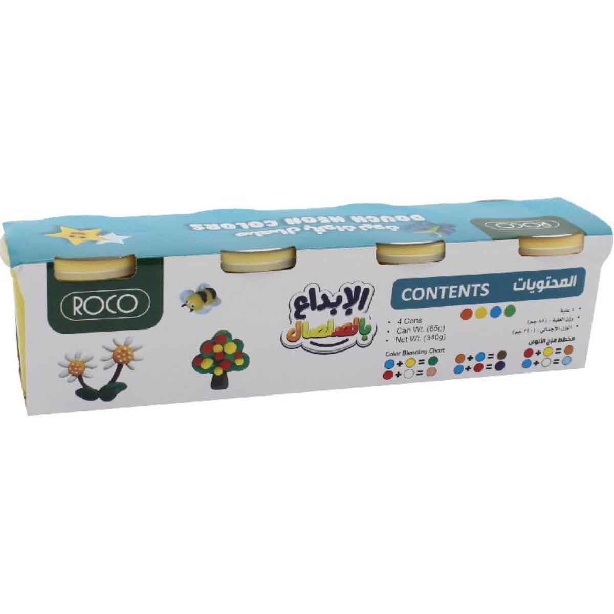 Roco 4-Piece 3oz Neon Activity Dough Pack Unisex, 3-4 Years