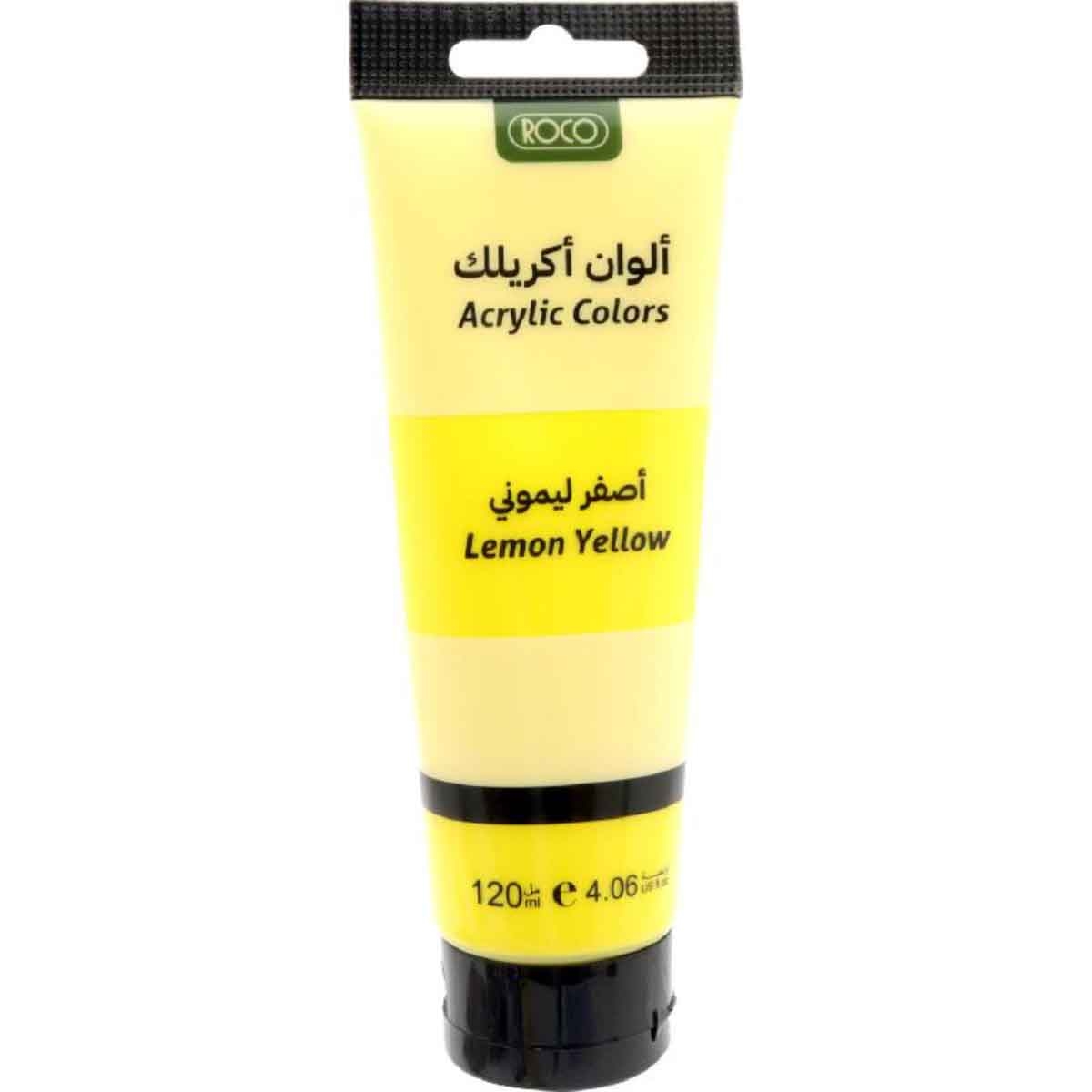 Roco 120ml Lemon Yellow Acrylic Color Paint