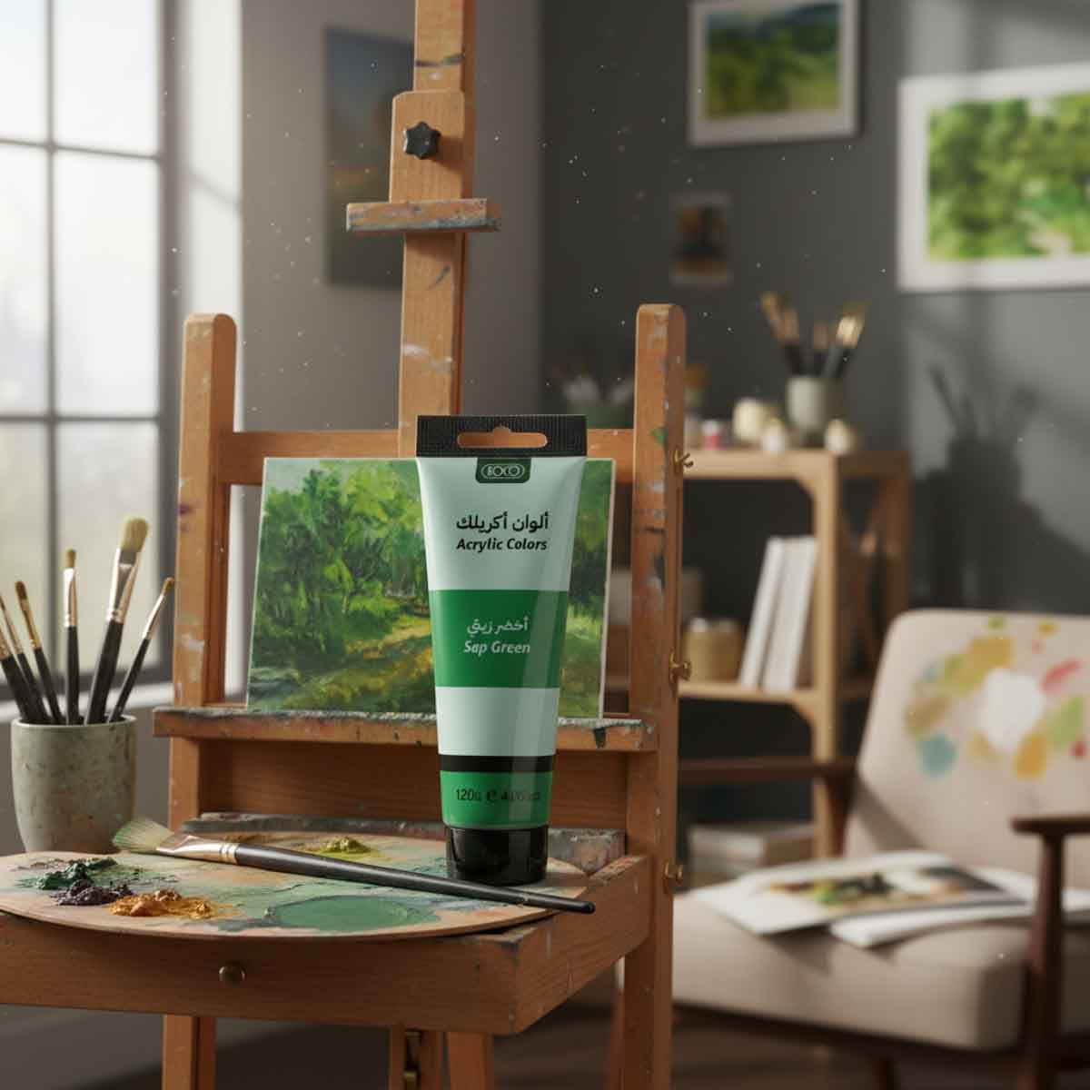 Roco 120ml Sap Green Acrylic Color Paint
