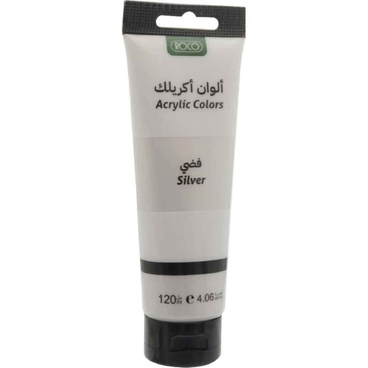 Roco 120ml Silver Acrylic Color Paint