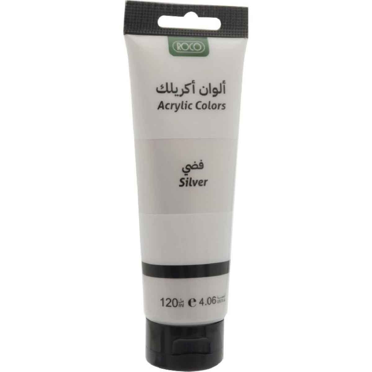 Roco 120ml Silver Acrylic Color Paint