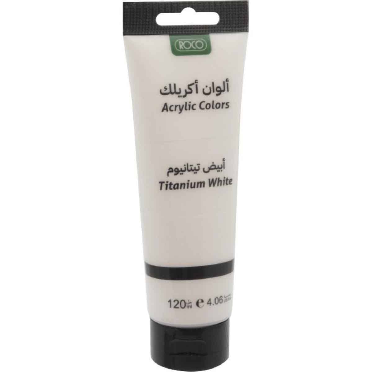 Roco 120ml Titanium White Acrylic Color Paint