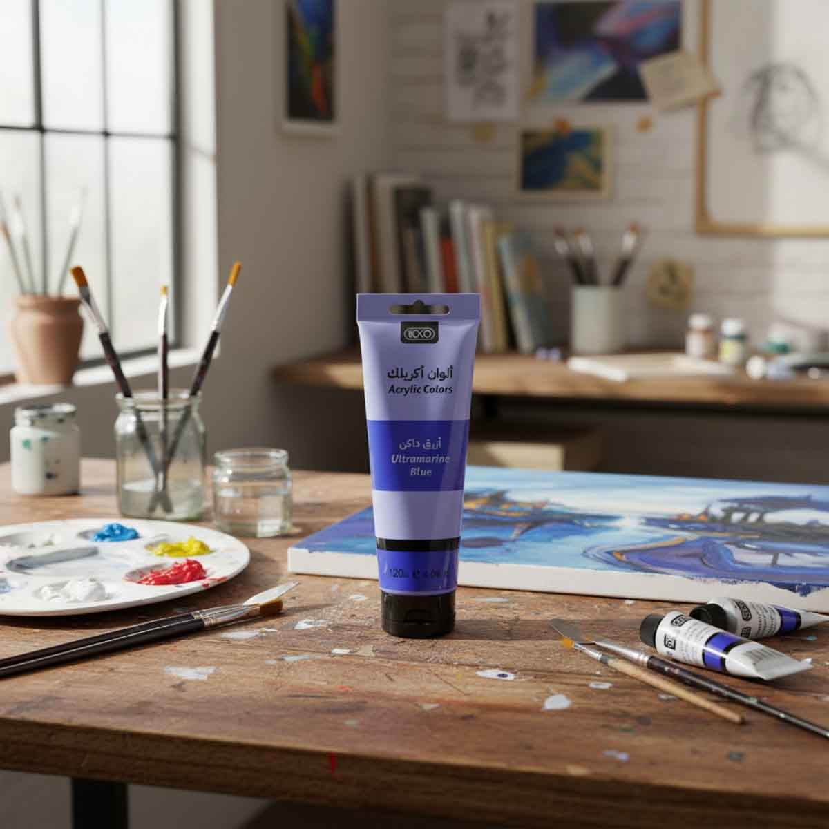 Roco 120ml Ultramarine Blue Acrylic Color Paint