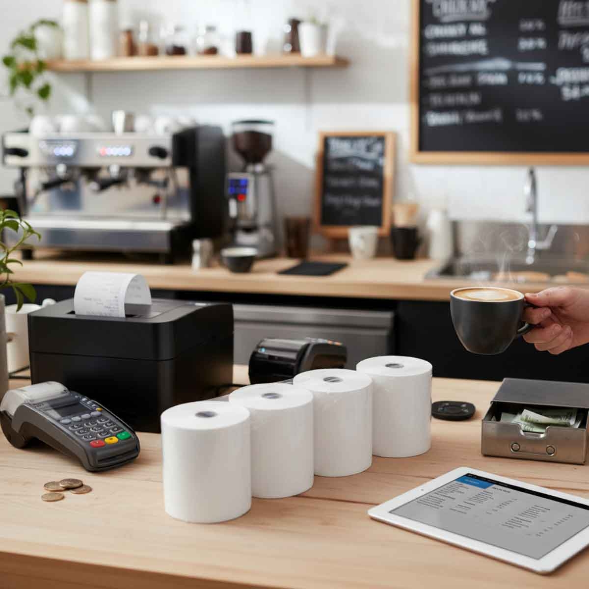 Roco White 2.68" Single Ply Adding Machine Paper Roll