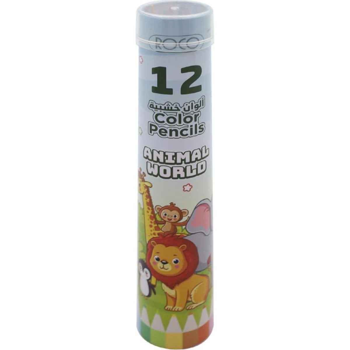 Roco 12-Piece Animals Assorted Color Pencil Set