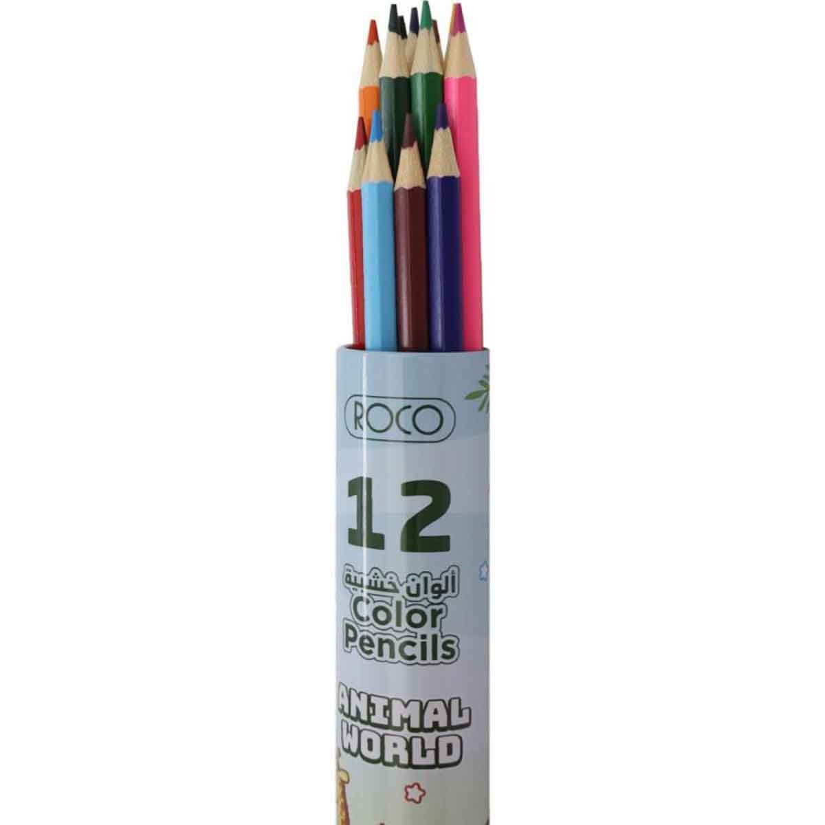 Roco 12-Piece Animals Assorted Color Pencil Set