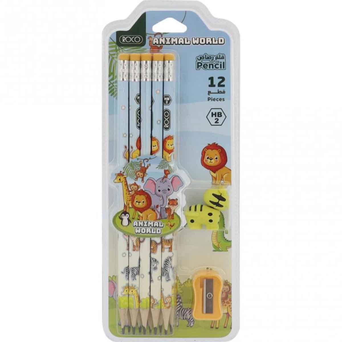 Roco 12-Piece Animals Assorted Stationery Set