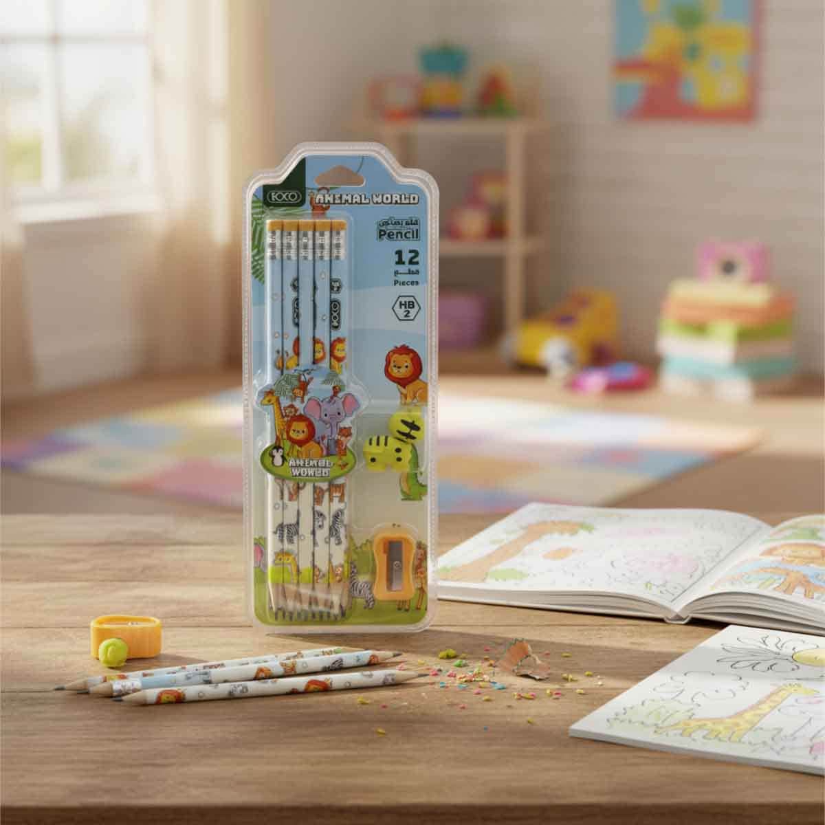 Roco 12-Piece Animals Assorted Stationery Set