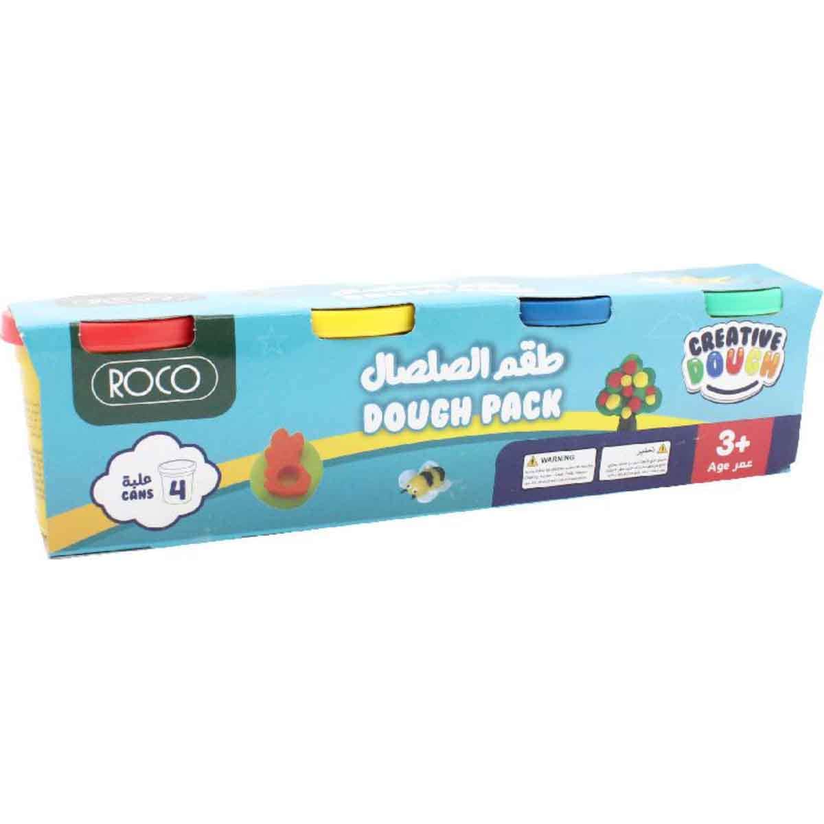 Roco 4-Piece Bright Basic Activity Dough Pack Unisex, 3-4 Years