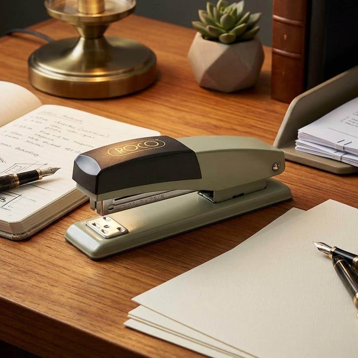 Roco RQ-20205BGEA Beige Desk Stapler