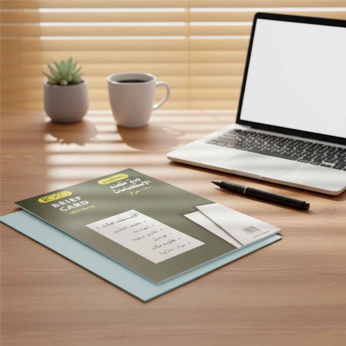 Roco Blue 50-Sheets A4 180 GSM Plain Brief Card Stock