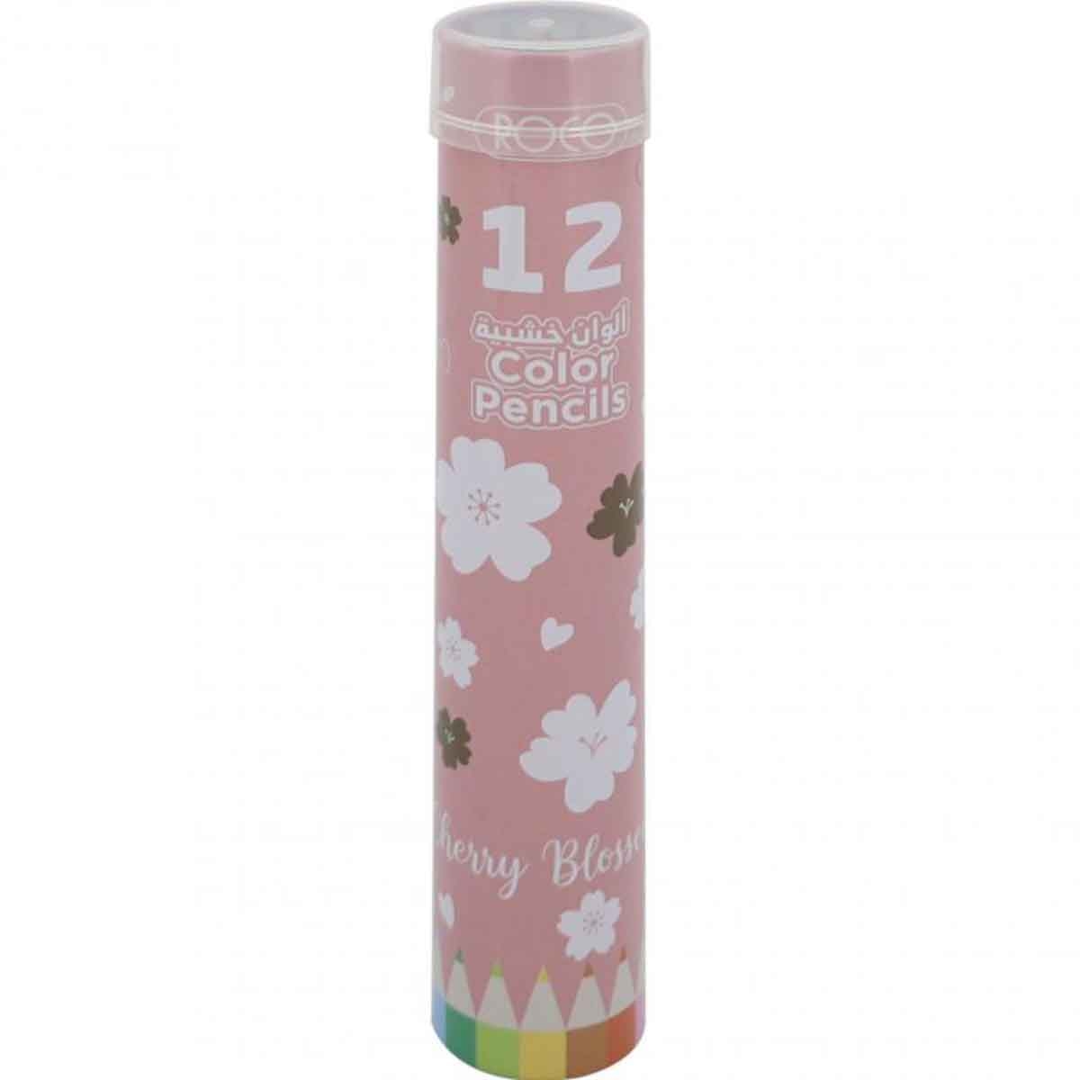 Roco 12-Piece Cherry Blossom Assorted Color Pencil Set