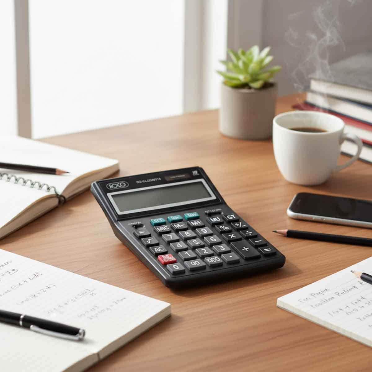 روكو آلة حاسبة مكتبية بشاشة كبيرة 16 رقم