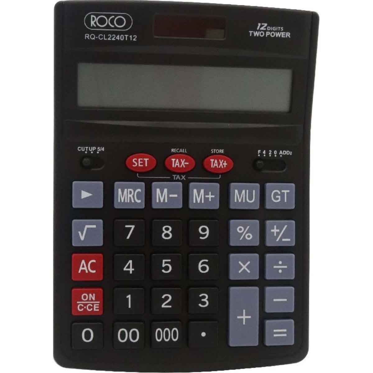 Roco 12-Digit Large Display Desktop Calculator
