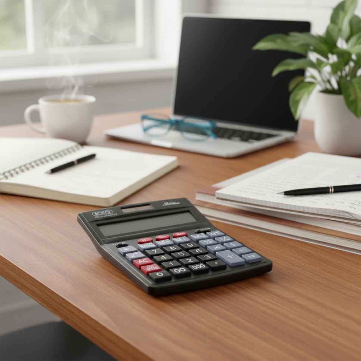 Roco 12-Digit Large Display Desktop Calculator