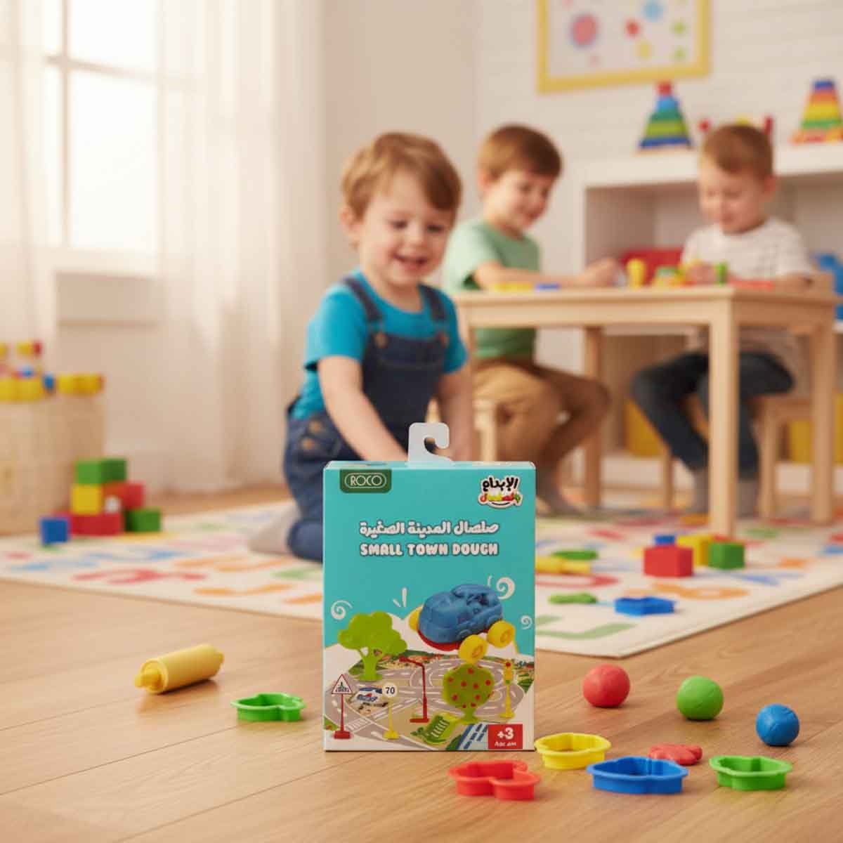 روكو طقم ألعاب صلصال مدينة صغيرة ملونة مع إكسسوارات