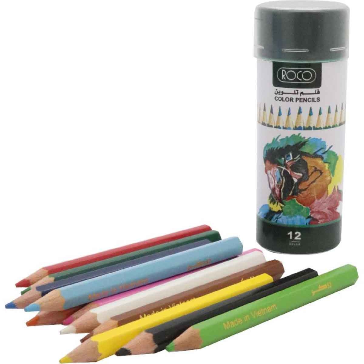 Roco 12-Piece Assorted Color Pencil Set