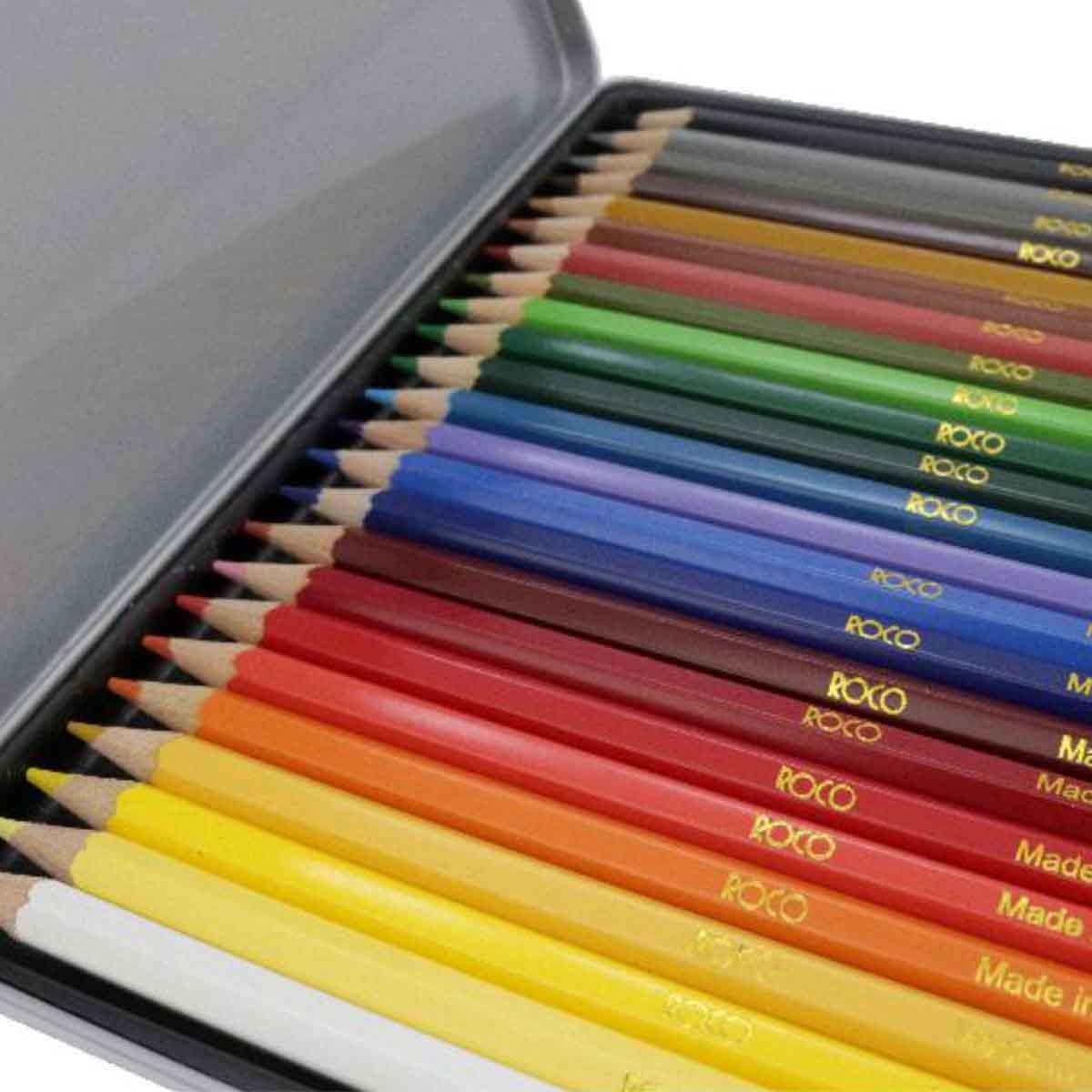 Roco 24-Piece Assorted Color Pencil Set