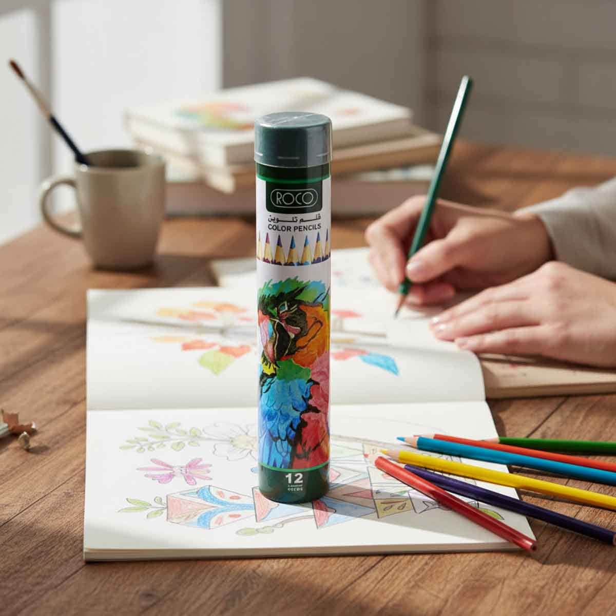 Roco 12-Piece Medium Assorted Color Pencil Set