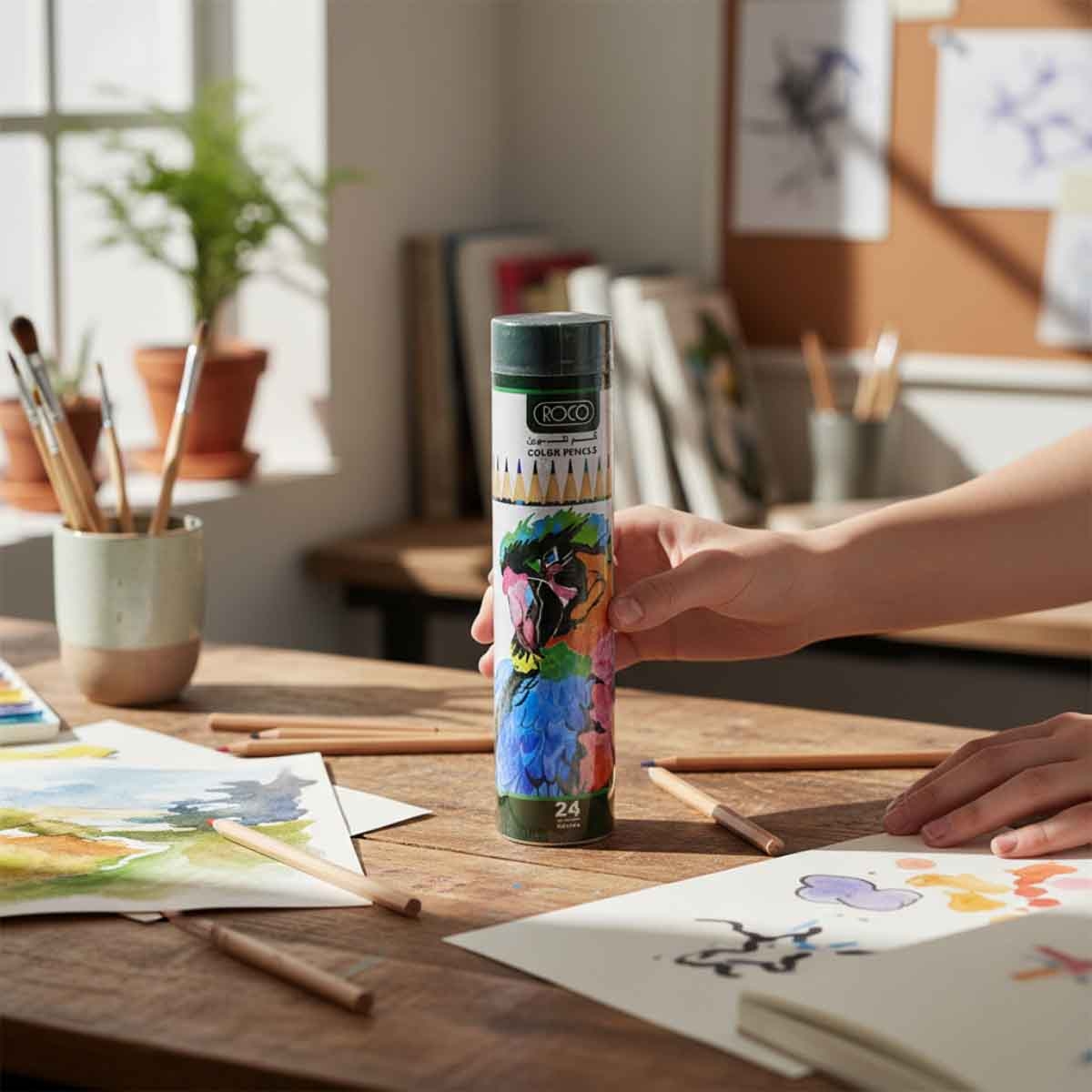 Roco 24-Piece Medium Assorted Color Pencil Set