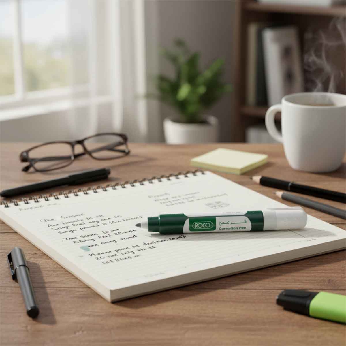 روكو قلم تصحيح سن دائري 1 ملم بإطار معدني