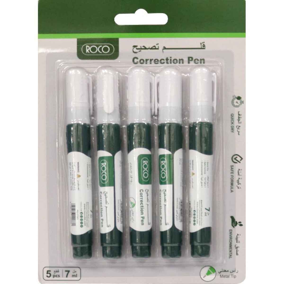 Roco White 1mm Metal Frame Round Tip Correction Pen