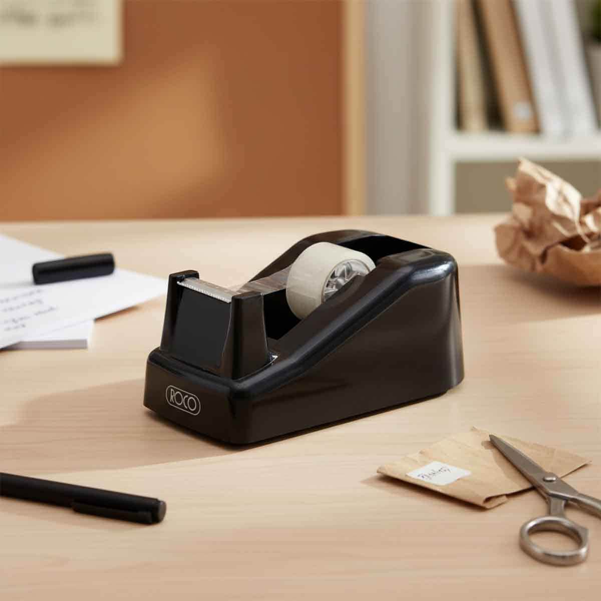 روكو موزع شريط لاصق مكتبي أسود 1 انش RQ-21004