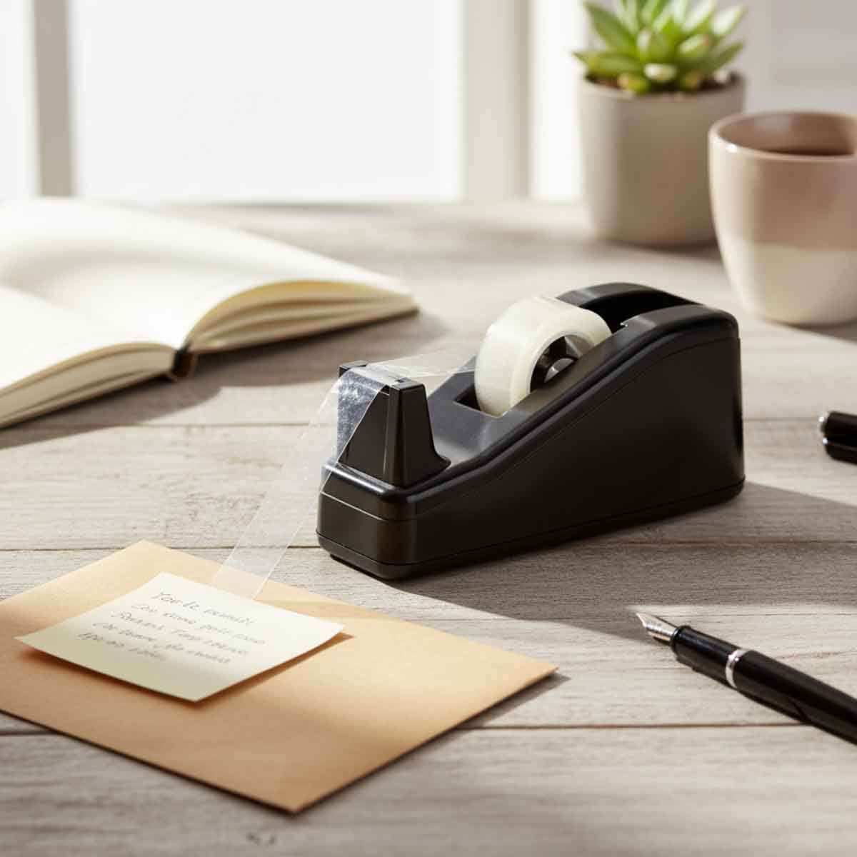 Roco 1" Black Desktop Tape Dispenser